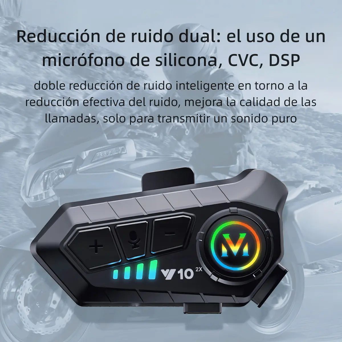 Intercomunicador Y10 para motocicleta