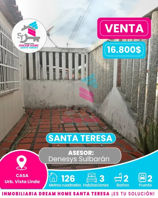 Casa En Venta  Urb. Vista Linda  Santa Teresa
