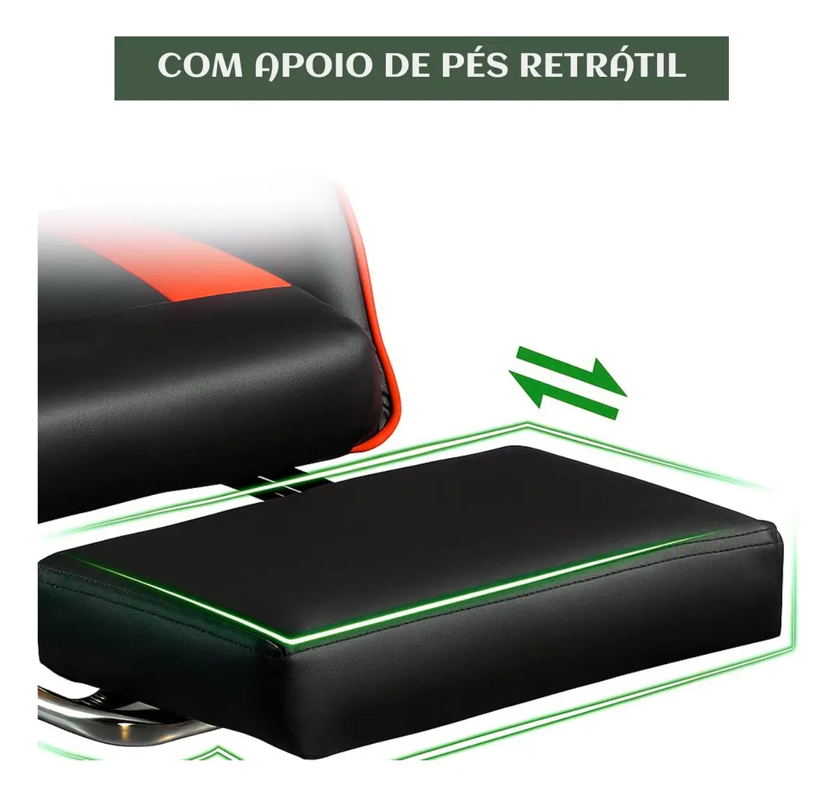 Cadeira Gamer Nitro Ergonômica de Escritório Estofada em Couro Sintético — foto 7