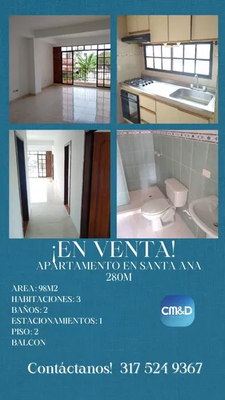 En Venta Apartamento En Santa Ana