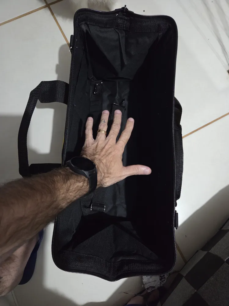 Bolsa Ferramentas Grande Reforçada Manutenção Eletricista Com Alça Vermelho - Imagem 4