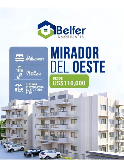 Proyecto De Apartamentos En Mirador Del Oeste Apartamentos De 2 & 3 Habitaciones Desde Us$ 110,000