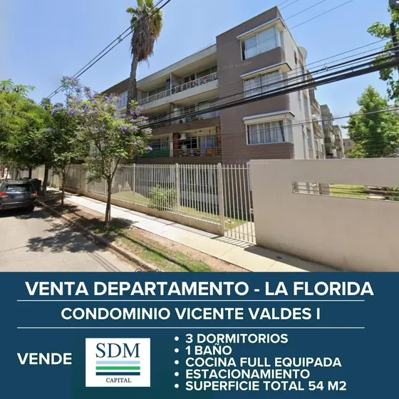 Venta Comodo Depto Vicente Valdes, La Florida Bono Pie
