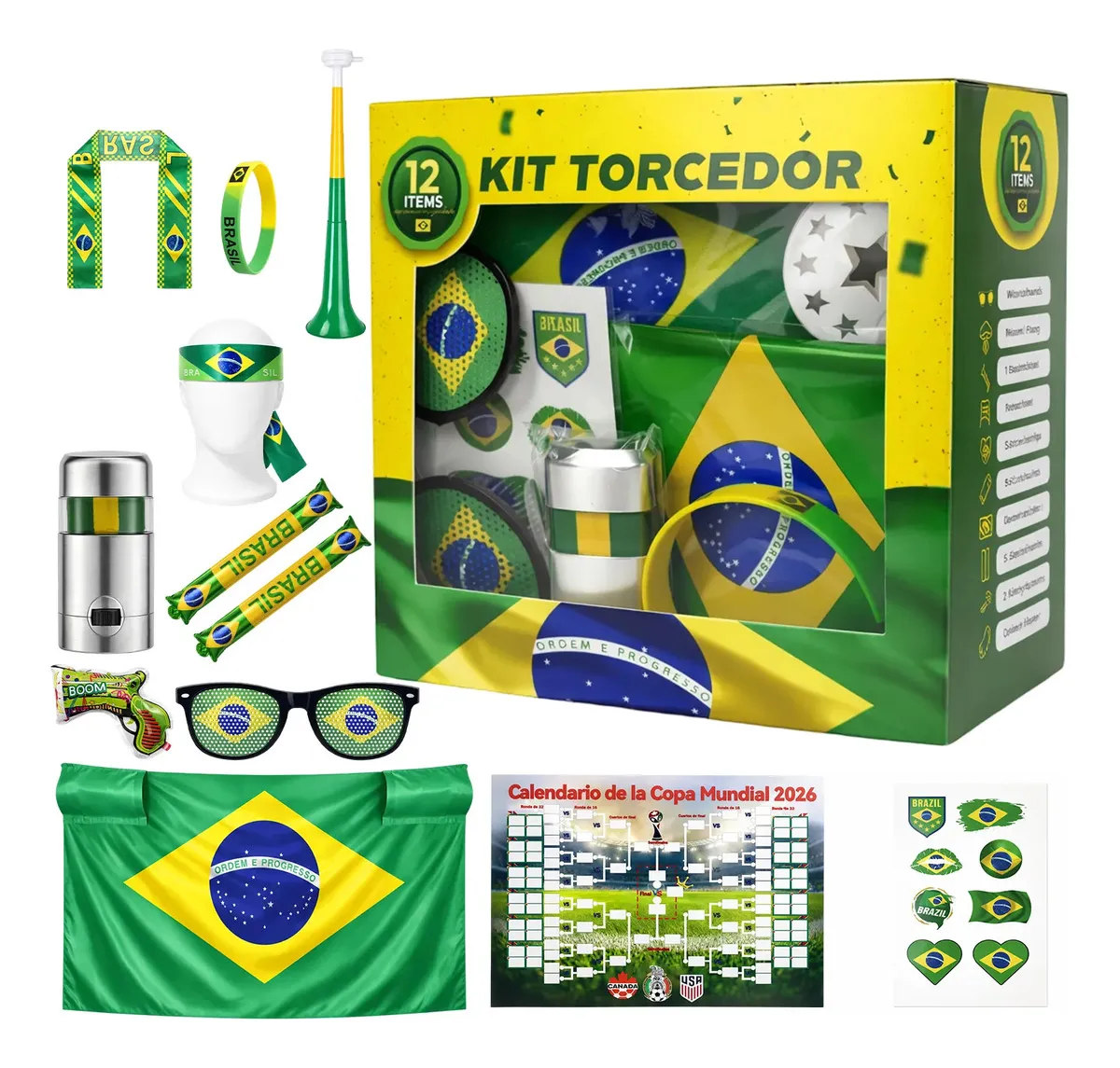Chuteira Profissional Verde e Amarela