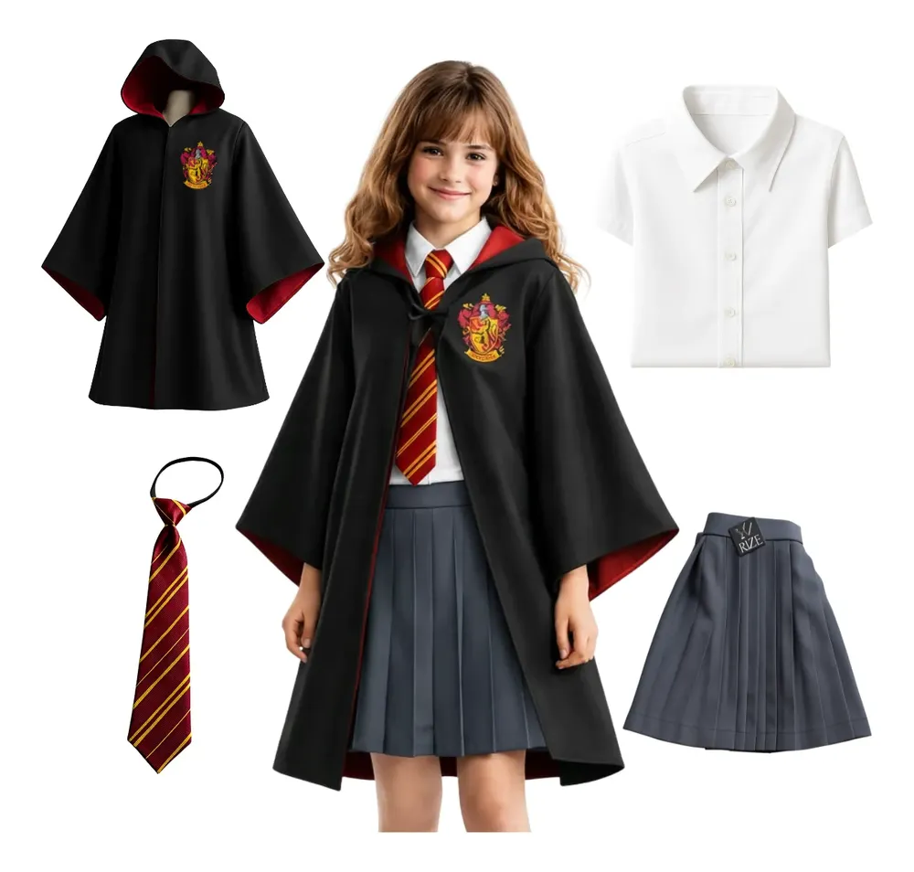 Fantasia Cosplay Hermione Granger com Uniforme
