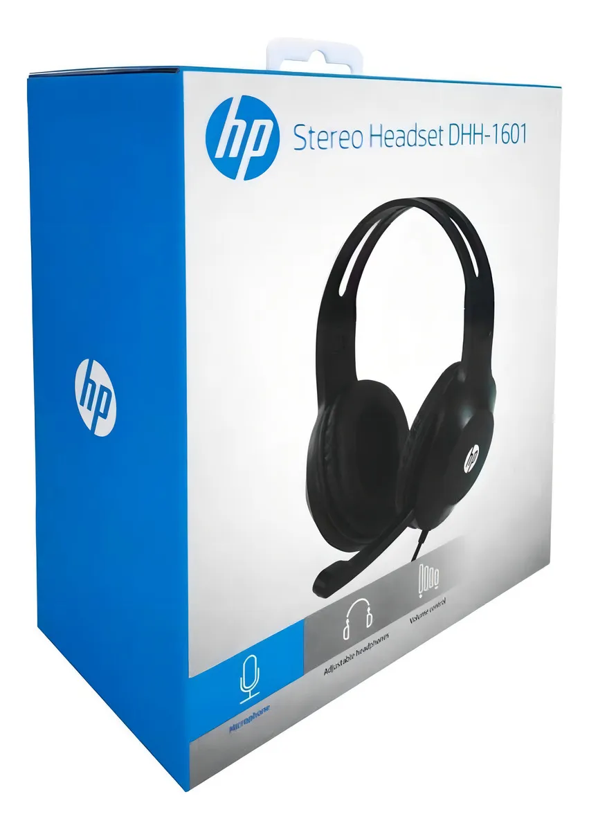 Headset HP DHH-1601, Drivers 40mm, Conector P2 3,5mm, Cabo 2m, Preto - Imagem 3