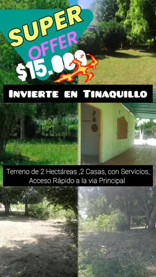 Tree002 Terreno En Venta En Tinaquillo,para Invertir En Tinaquillo En Terreno Con 2 Casas