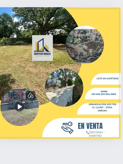 Lote Sopetrán 308m2 Precio Oferta 