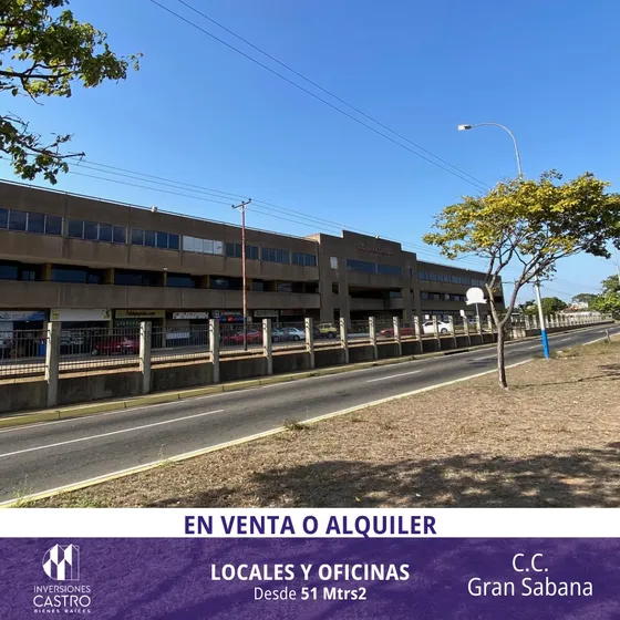 Locales Y Oficinas En Alquiler O Venta: Disponibles Esde 51 M2, Ubicados En El Centro Comercial Gran Sabana, Puerto Ordaz. Excelente Opción Para Invertir Y Hacer Crecer Tu Negocio.