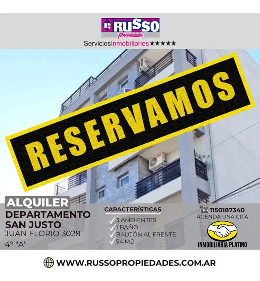 Alquiler Departamento 3 Ambientes San Justo