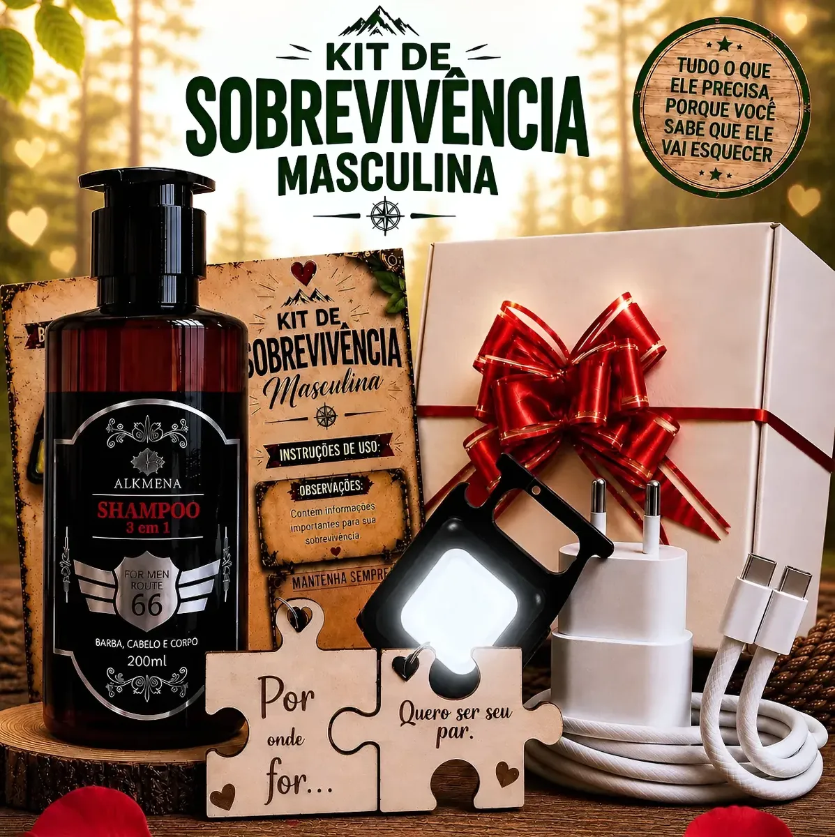 Kit De Sobrevivência Masculina Presente Dia Dos Namorados