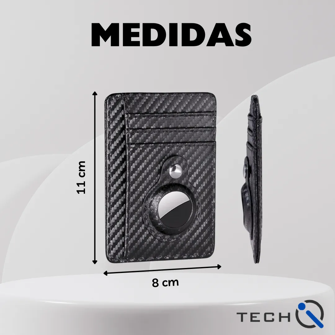 Tarjetero Y Billetera Para Airtag Rfid Minimalista De Cuero