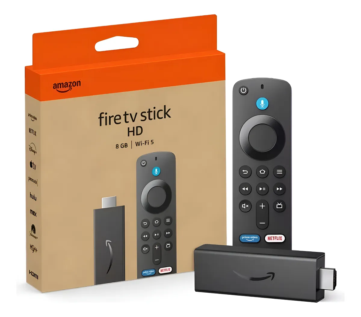 Amazon Fire TV Stick HD 4ª Gen Preto 8GB 1GB WI-FI 5 (2024)