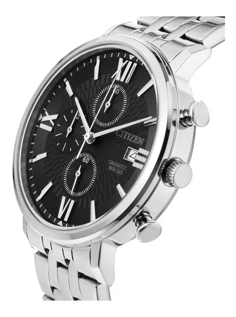 Citizen Reloj clásico de cuarzo negro para hombre BI5000-87E, Movimiento de  cuarzo