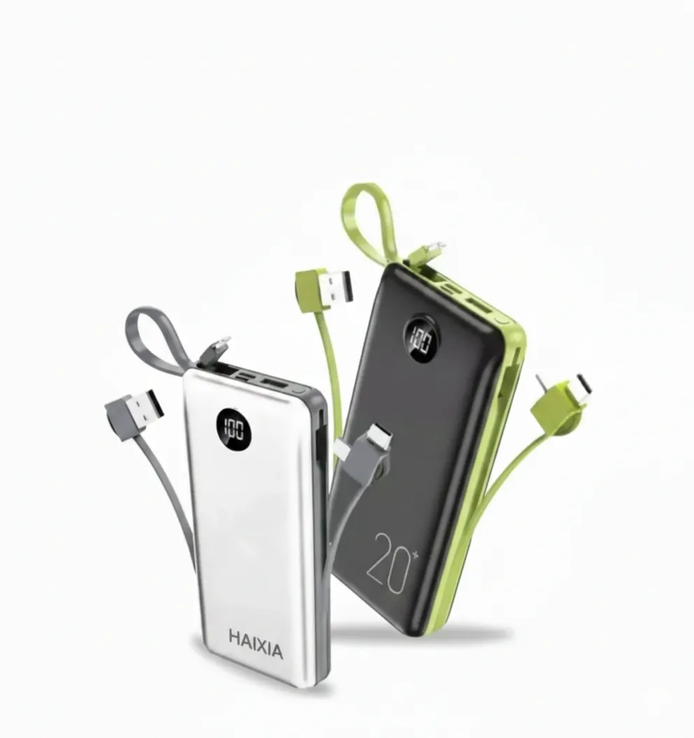 Power Bank 20.000mah Haixia Carregador Rápido Com Display Portátil Branco