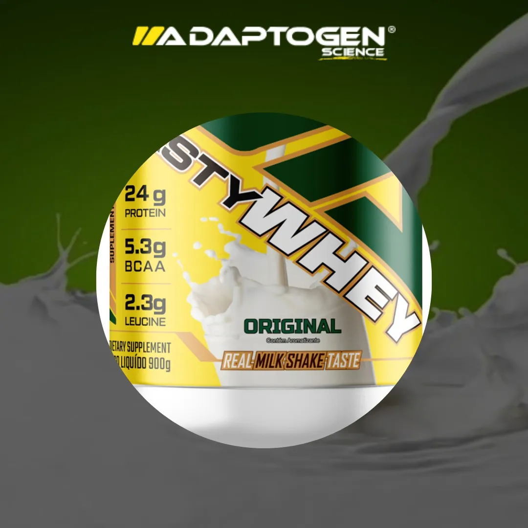 Suplemento em pó Tasty Whey Adaptogen Science proteínas sabor clásico 900g - Imagem 3