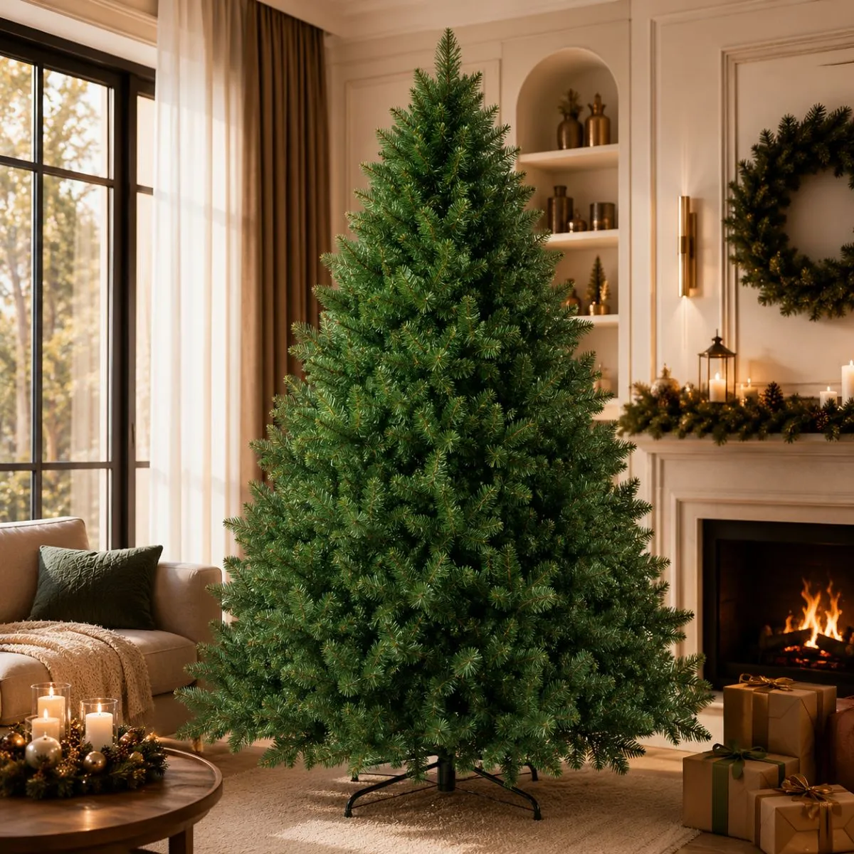 Árvore Natal Pinheiro Luxo 180cm 480 Galhos Cheia Realista