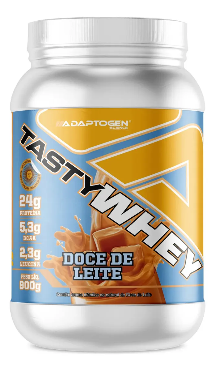 Loja Yvykatu — Produtos para sua vida saudável Suplemento Tasty Whey 3W Gourmet Whey Protein Adaptogen Science Pote 900g sabor Doce de Leite