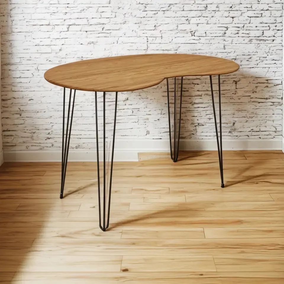 Mesa Jantar Orgânica Grão 1,20 X 0,80m Marrom Preto