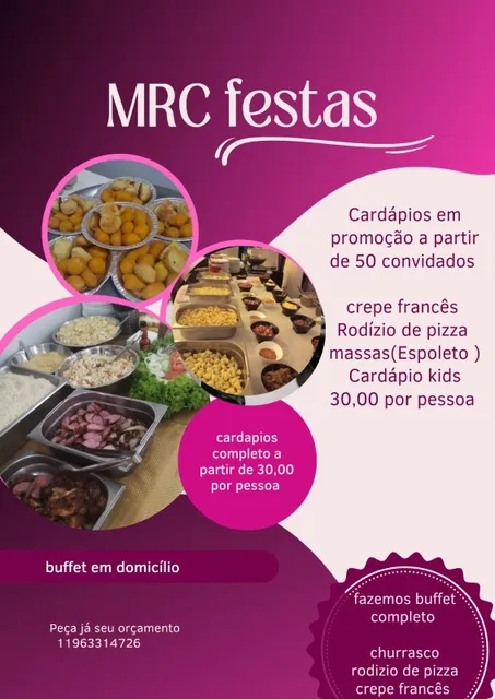 Buffet Em Domicílio Mrcfestas, Cardápios A Partir De 30,00 