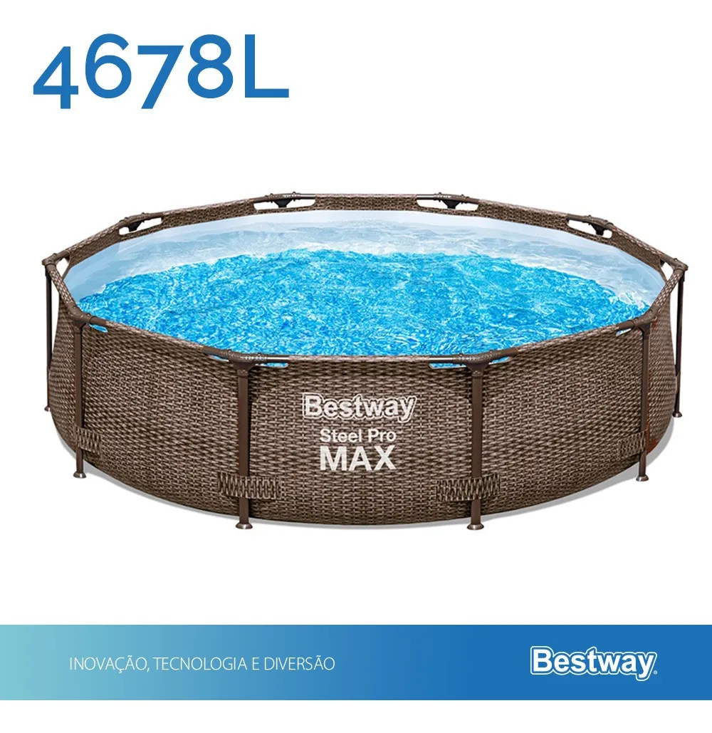 Piscina Estrutural 4.678l Pro Max + Cobertura 3,05m +filtro Cor Marrom-escuro 110V - Imagem 3