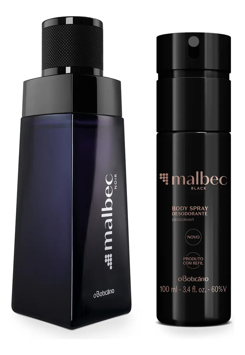 Perfume Masculino Boticário Malbec Noir e Black 100ml