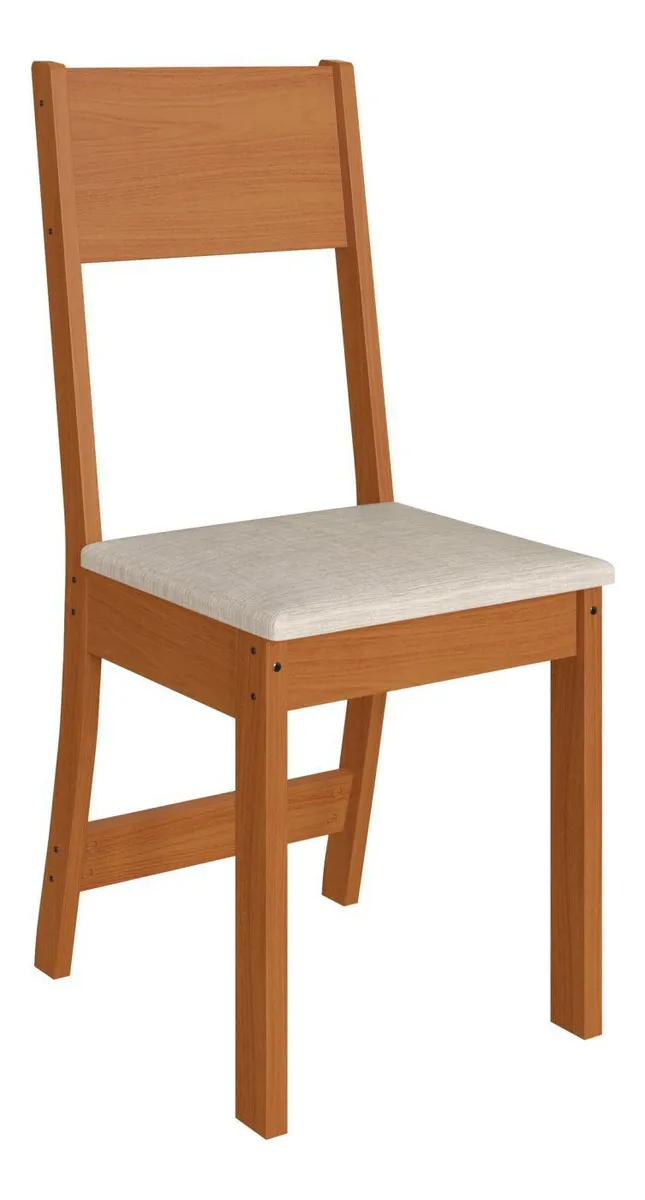 Conjunto Sala de Jantar Viena Indekes 1 Mesa Retangular 4 Cadeiras MDF - Imagem 2