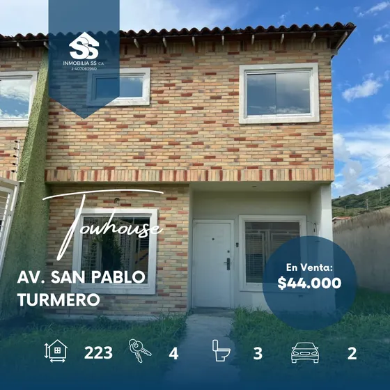 Townhouse En Venta - Obra Limpia - San Pablo, Turmero