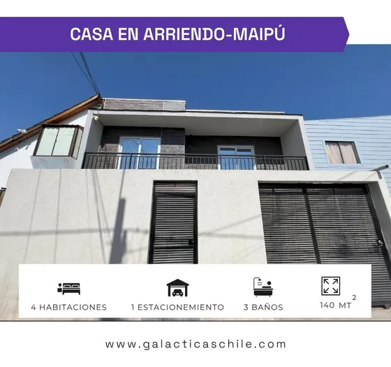 Casa Mediterranea En Arriendo-maipu
