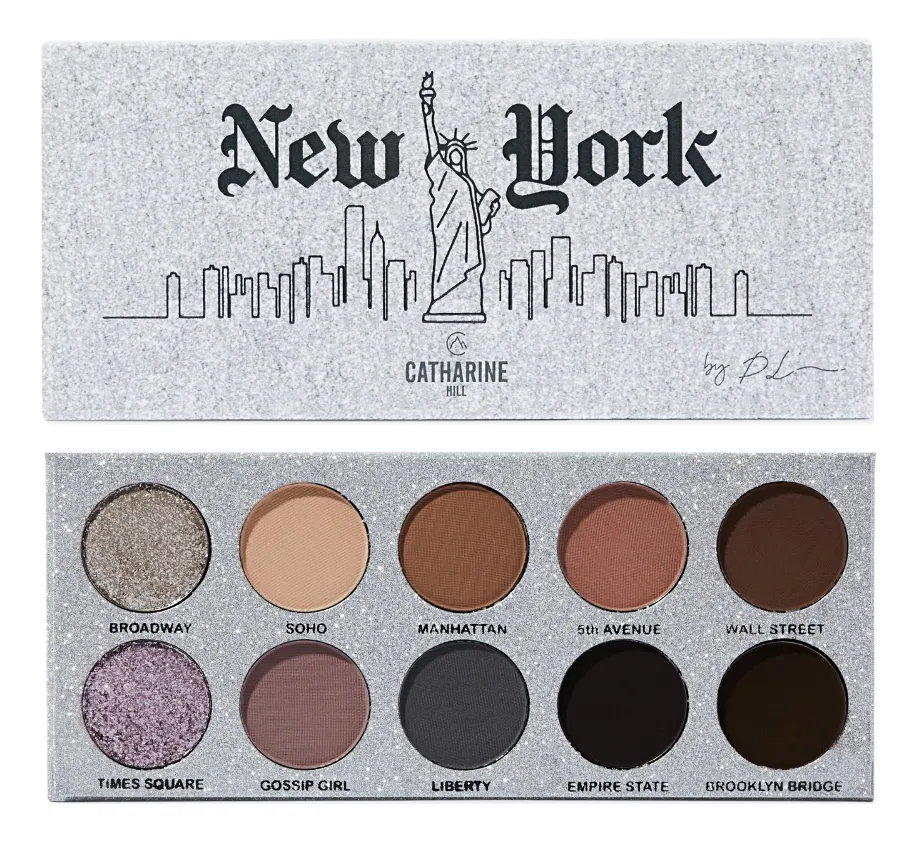 Paleta De Sombras New York Pri Lessa Catharine Hill 10 Cores