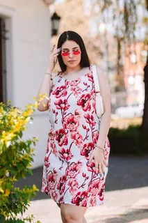 Vestidos de fibrana talles grandes sale