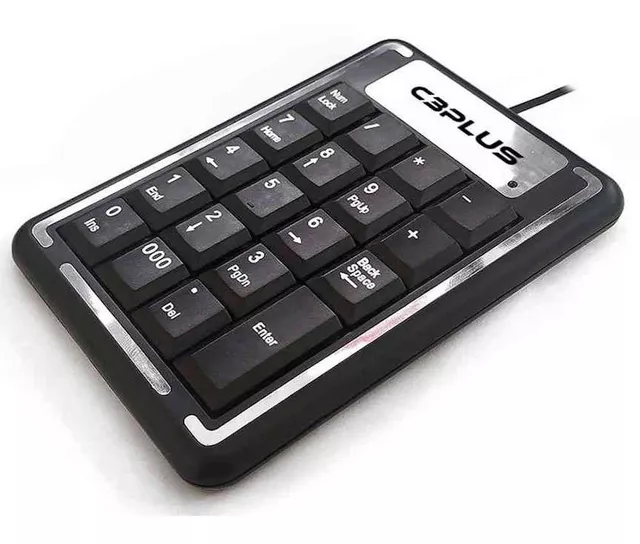 Teclado Numérico Com Fio Usb 1 25 Metros 18 Teclas Pequeno