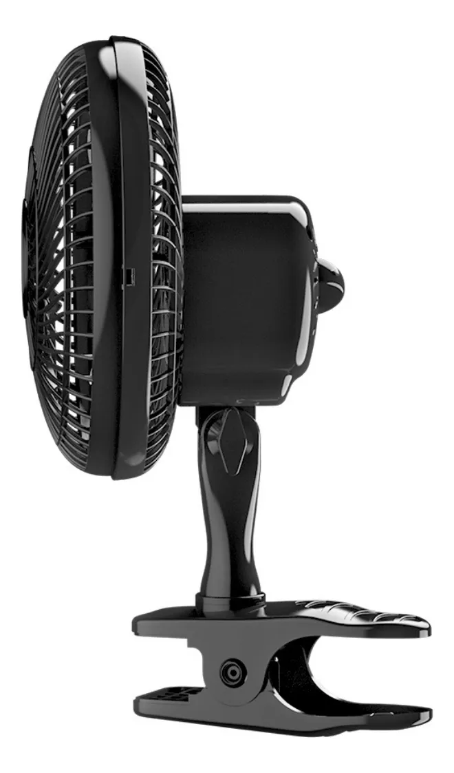 Micro Ventilador Ventisol 20cm 3 Pás Preto Clip Portátil De Mesa - Imagem 3