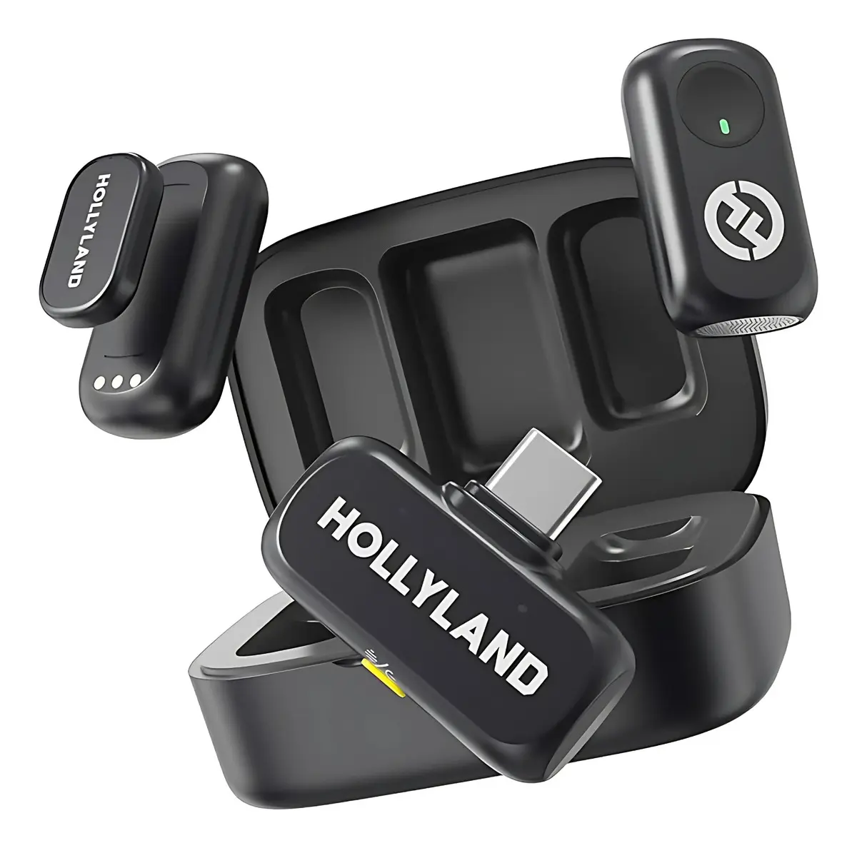 Microfone Hollyland Lark A1 Duo Usb-c cor Preto