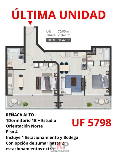 Oportunidad De Inversión: Departamento 1d1b &#43; Estudio