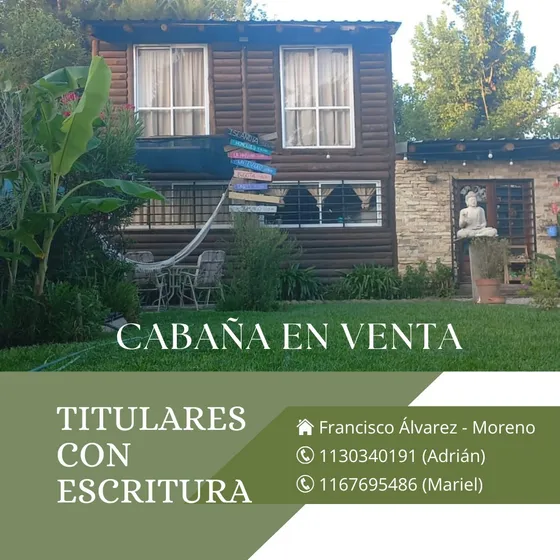 Casa Estilo Cabaña Con Jardín Parquizado
