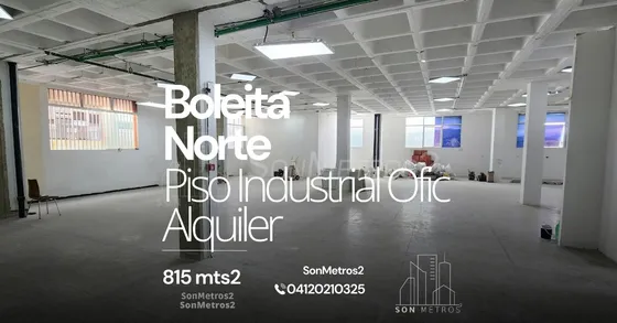 Piso Industrial Oficina Deposito Alquiler Boleita Norte 815 Mts2. Sonmetros2