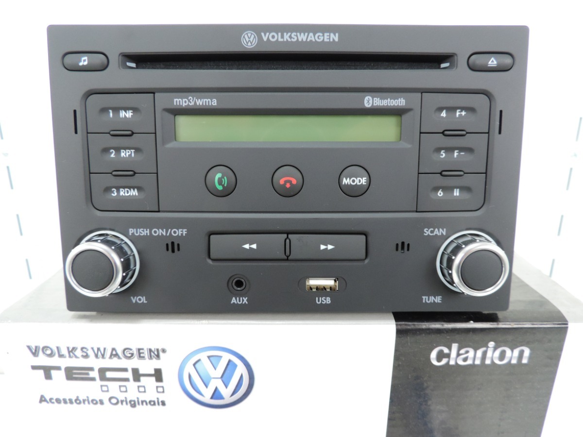 Rádio Original Vw 2 Din Vw Fox G2 Cd, Usb, Aux Bluetooth
