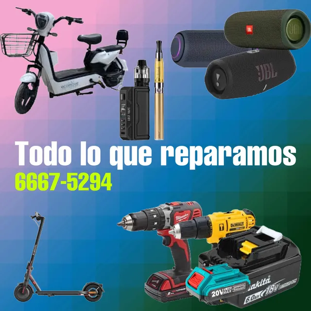 Reparación De Scooter, Bocinas, Baterías De Taladros,herrami