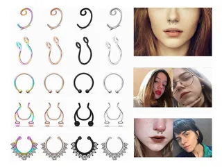 Piercing septum fake hot sale