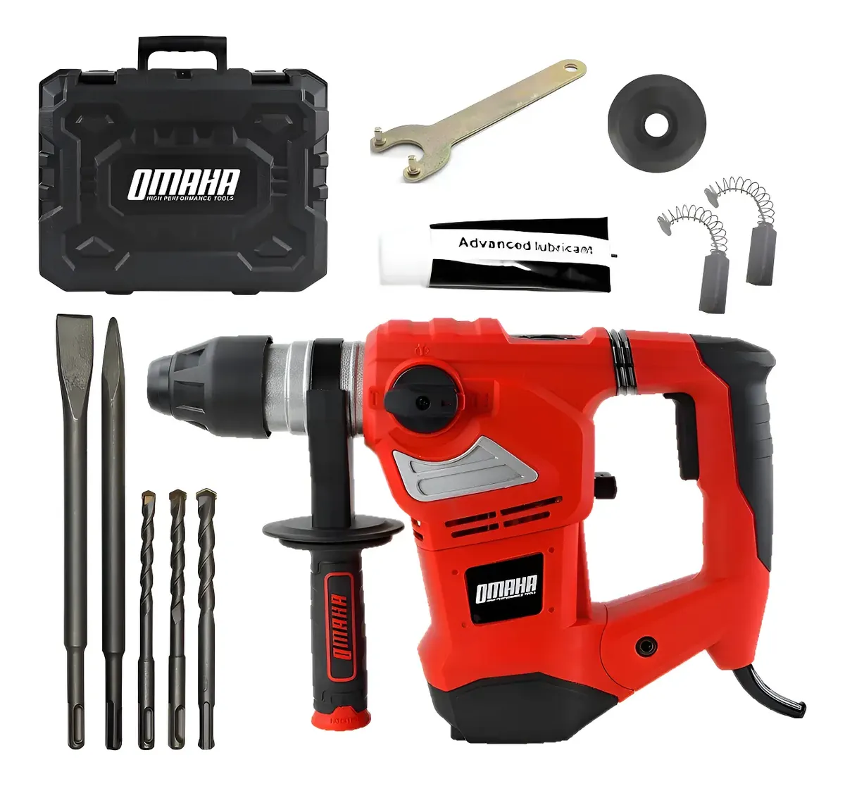 Rotomartillo Percutor Omaha Rm-36 Plus Sds Plus 1800 W 7 J Rojo 50 Hz