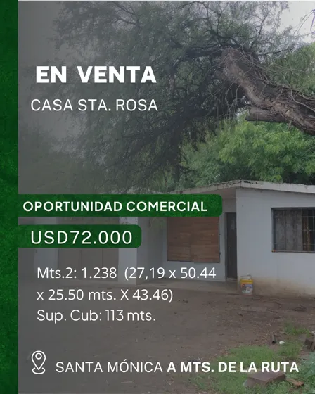 Casa Ubicación Comercial, Santa Rosa De Calamuchita