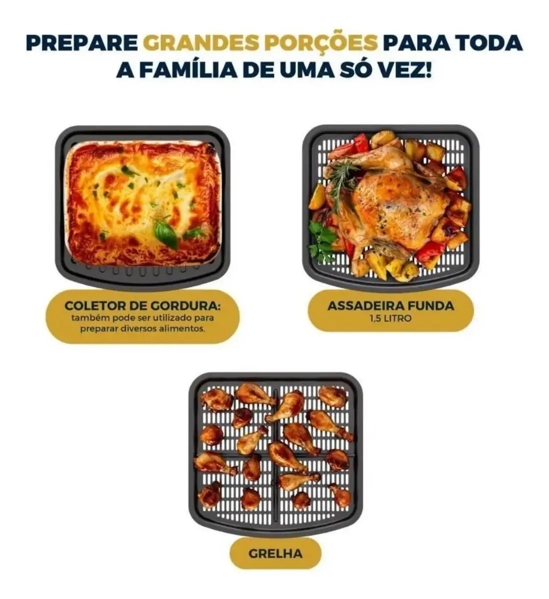 Fritadeira Air Fryer Oven Britânia 11 Litros 8 Funções 1800W BAF11A - Imagem 2