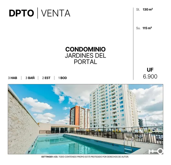 Departamento En Venta - Condominio Jardines Del Portal