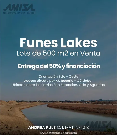 Venta Lotes Disponibles Desde 500m2 Funes Lakes