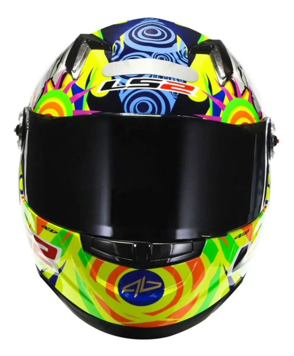 Capacete Ls2 Ff358 Classic Alex Barros Replica Amarelo — foto 4