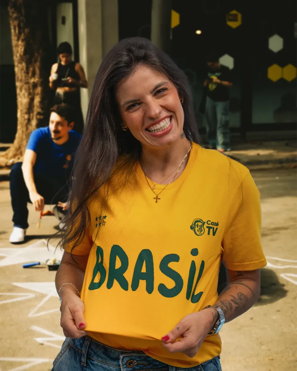Camisa 10 Amarela Brasil Cazétv