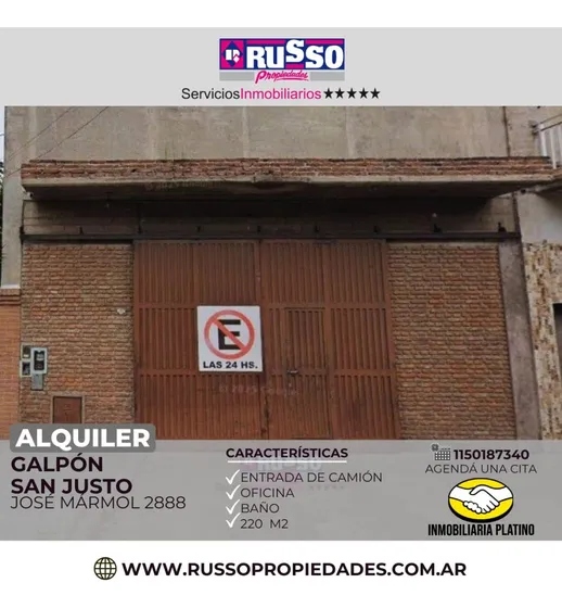 Alquiler Galpón 220 M² San Justo