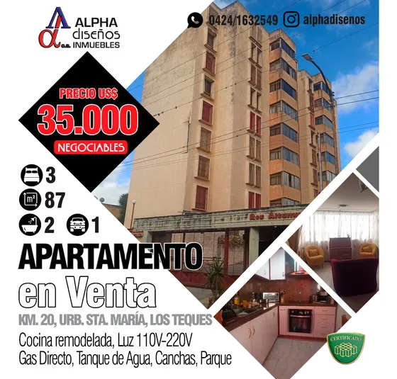 Excelente Apartamento En Los Teques