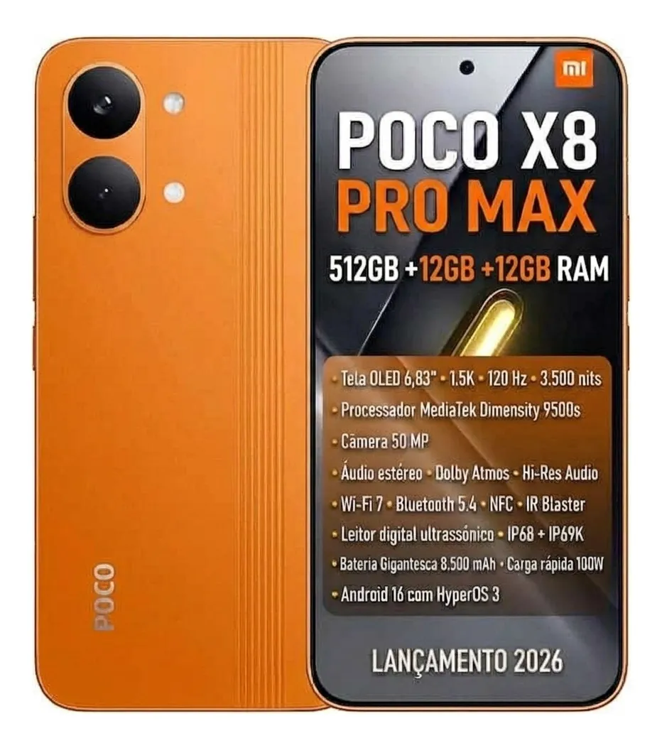 Poco X8 Pro Max - Laranja